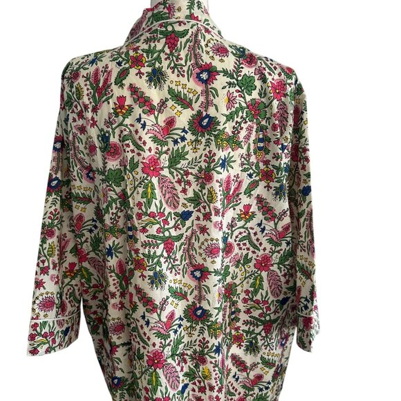 AMRANIS Botanical Print Caftan Robe One Size - Picture 7 of 9
